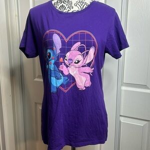 Disney Themed LILO & Stitch Purple T Shirt  L